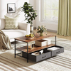 Wood and Metal Cocktail Table Coffee Table HWD-WLF03