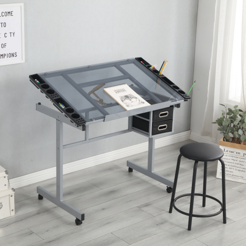 Glass Drafting Table HWD-K028