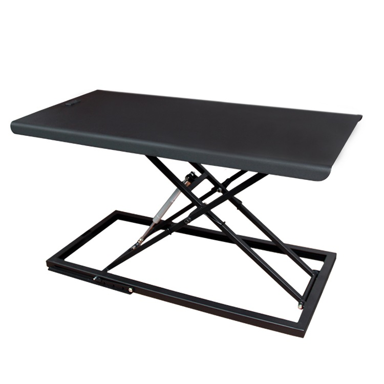 Office stand lift Height Adjustable Laptop Gas Spring Sit Stand Work Converter Desk Riser HWD-PXM001